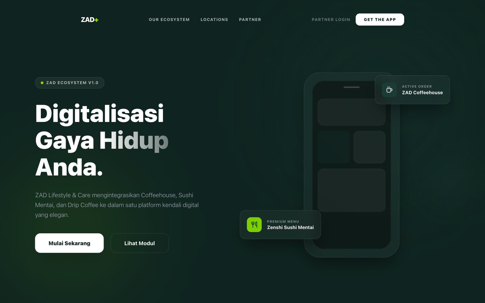 Tampilan ICE / ZAD Apps